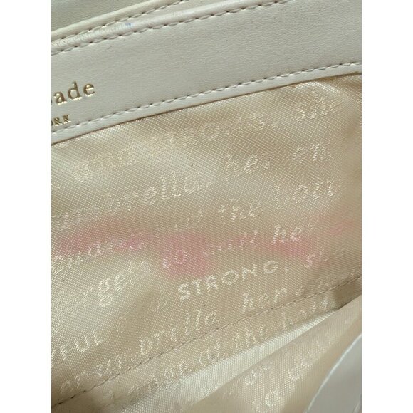 Kate Spade Gold Metallic Bowtie Zip Around Wallet Inside Zip Pouch Clutch - Picture 10 of 16